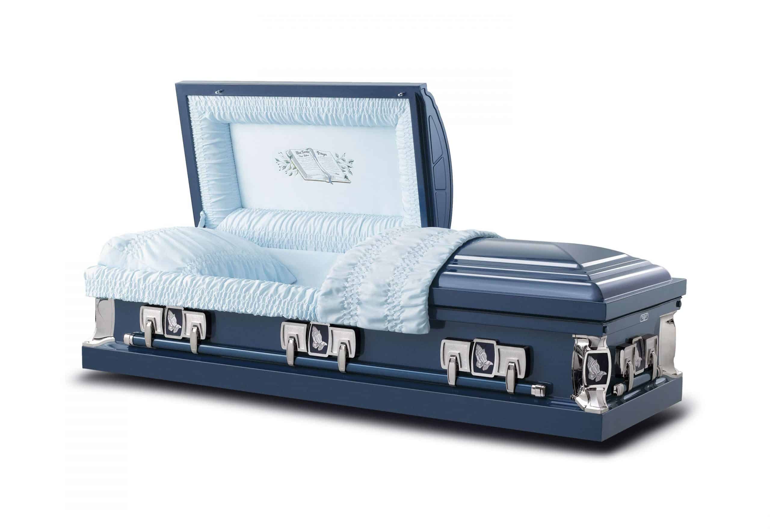 Caskets-Lords-Prayer-Metallic-Blue